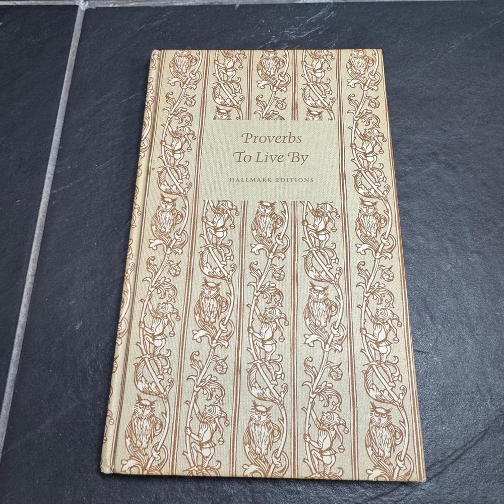 Vintage 1968 Hallmark‎ Editions Proverbs To Live By Hardcover Book Fritz Kredel